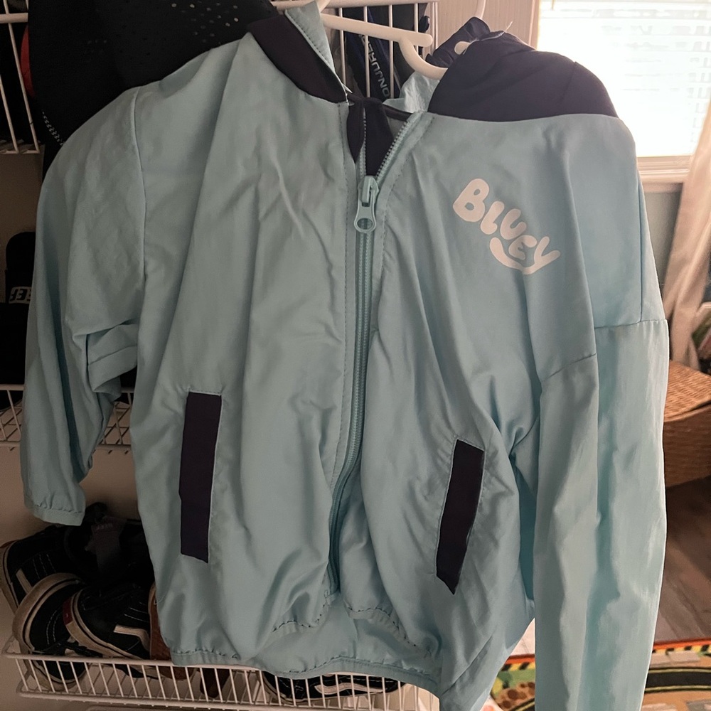 Bluey Kids Raincoat - Light Blue